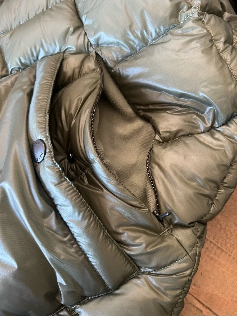 HAVEN X NANGA SKYLINE JACKET - NYLON RIPSTOP GOOSE DOWN OLIVE M